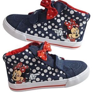 Minnie Mouse High Top‎ Sneakers for Girls in Lightweight Canvas Size 11 (18 cms)